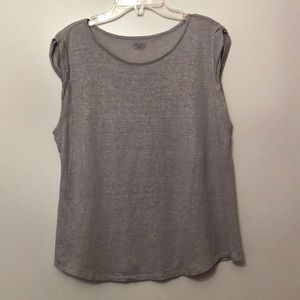 Loft Silver Sleeveless Tee Size Medium
